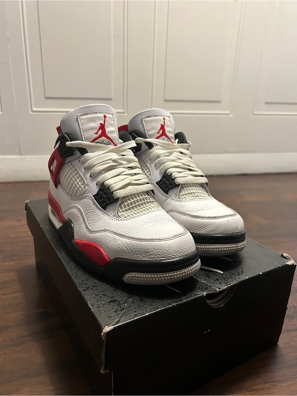Jordan White Red Black Retro Basketball Sneakers